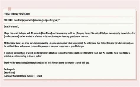 Customer Outreach Email Template TemplatesVerse Find The Most