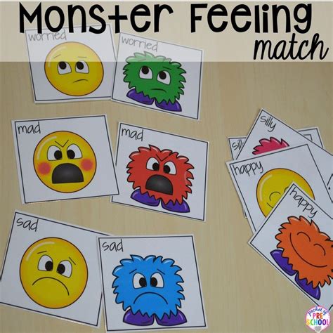 FREE Monster Feelings Cards & Games for preschool pre-k & kindergarten ...