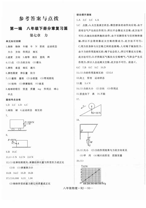 2021年时习之暑假八年级物理人教版答案——青夏教育精英家教网——