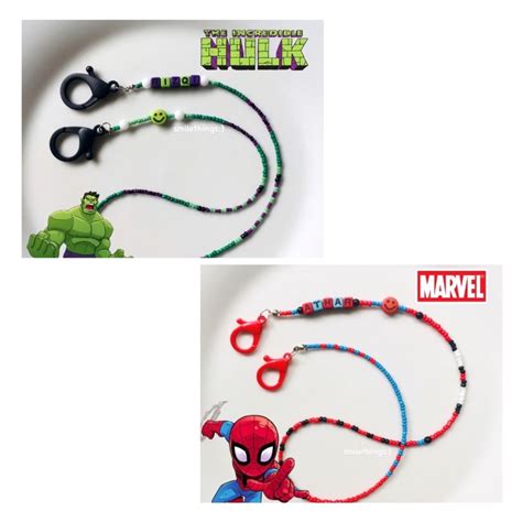 Jual Marvel Strap Strap Masker Inisial Spiderman Hulk Connector