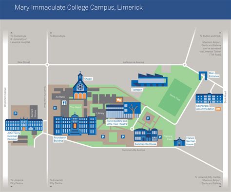 Misuie Mary Immaculate College Students Union Limerick Campus Map