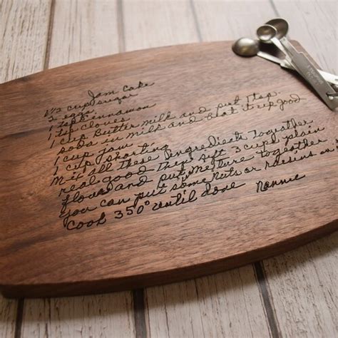 Handwritten Recipe Cutting Board Grandma S Handwriting Etsy