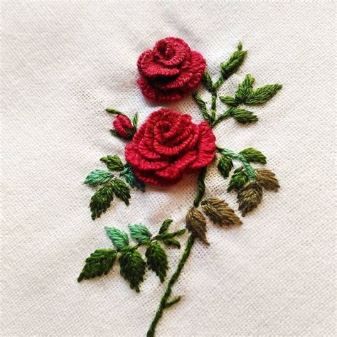 Hand Embroidery Rose Amazing Hand Embroidery Designs Of A Beautiful