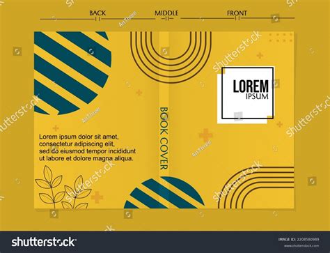 Yellow Book Covers Minimal Design Memphis Stock Vector (Royalty Free ...