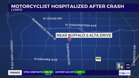 Motorcyclist Hospitalized With Life Threatening Injuries After West Las