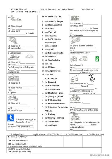 66 Verkehr Deutsch DAF Arbeitsblätter pdf doc