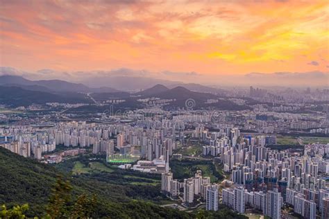 Downtown Seoul City Skyline Cityscape Of South Korea Stock Image