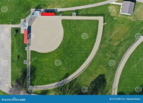 Aerial View of a Baseball Field Stock Photo - Image of canada, diamond ...