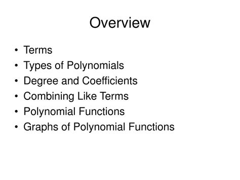 Ppt Polynomials And Polynomial Functions Powerpoint Presentation