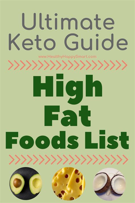 High Fat Foods - Get More Fat into Your Keto Diet! • Healthy.Happy.Smart.