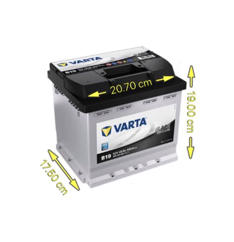 BATTERIA AUTO VARTA BLACK DYNAMIC B19 45Ah 400A Cm 20 7x17 5x19 0 DX