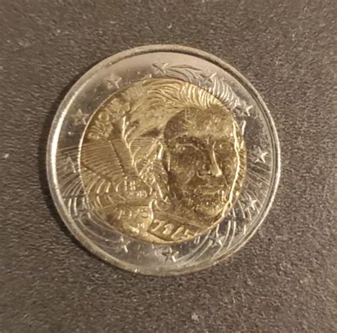 PIÈCE DE 2 euros commémorative Simone Veil 1927 2017 Fautée et