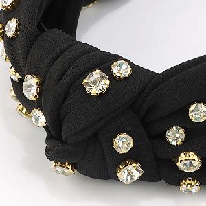 Amazon Atoden Black Headband Rhinestone Knotted Headband Womens