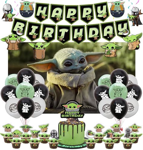 Buy Baby Yoda Party Supplies for Boys and Girls, Baby Yoda Party ...