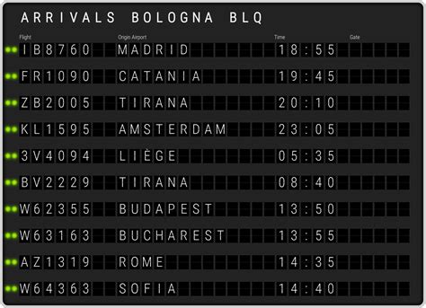 Bologna Guglielmo Marconi Airport [BLQ] Arrivals & Flight Schedules