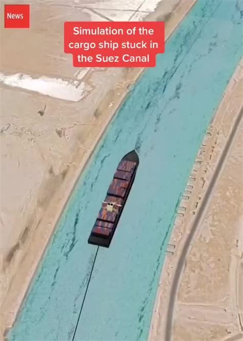 Simulation Of The Cargo Ship Stuck In The Suez Canal Scrolller