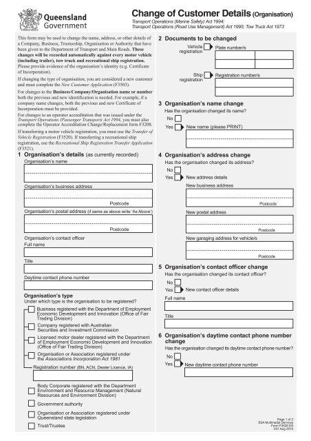 Queensland Motor Vehicle Registration Transfer Form Infoupdate Org