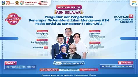 Webinar Asn Belajar Seri Penguatan Dan Pengawasan Penerapaan