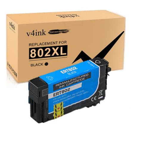 v4ink Epson 802XL T802XL Remanufactured Ink Cartridge Black High-Yield