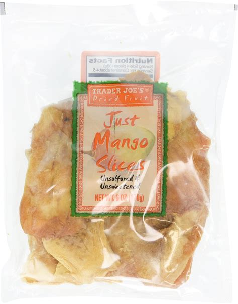 Trader Joes Dried Fruit Just Mango Slices 6 Ounces Pack