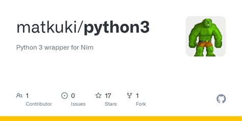 Github Matkuki Python Python Wrapper For Nim