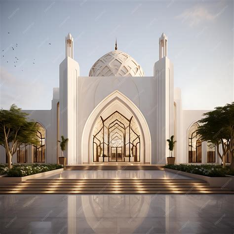 Premium Photo | Amazing architecture design of muslim mosque Generative AI