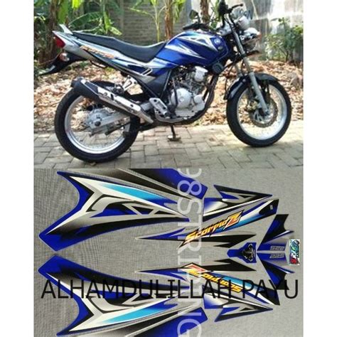 Jual Stiker Striping Scorpio Z Biru Tahun Lis Standar Ori