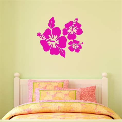 Three Hibiscus Design Wall Quotes™ Decal | WallQuotes.com