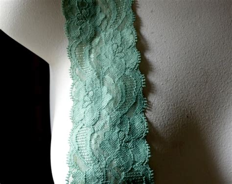 Teal Stretch Lace Wide For Lingerie Garments Headbands Str Etsy