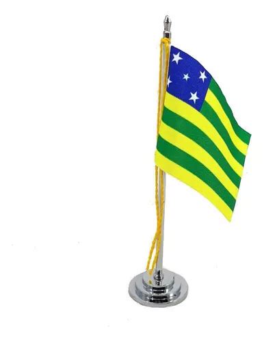 Mini Bandeira Mesa Goi S Mastro Cm Poli Ster Mercadolivre