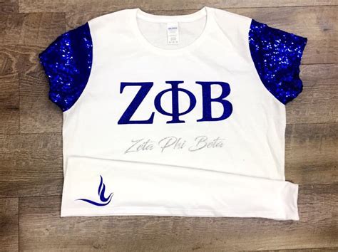 Zeta Phi Beta Sequin Sleeve Shirt Etsy