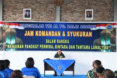 Jam Komandan Lanal Tanjung Balai Asahan Dan Syukuran Kenkat Dihadiri