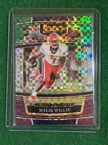 Panini Select Draft Malik Willis Green Purple Squares Prizm