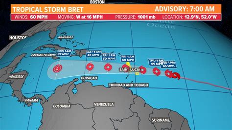 Tropical Storm Bret Update Storm Expected To Become Hurricane