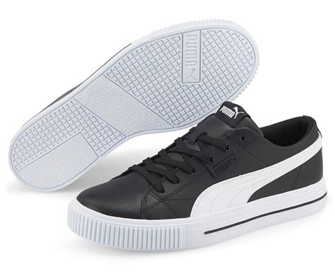 Puma Men S Ever FS Leather Sneakers Puma Black Puma White Catch