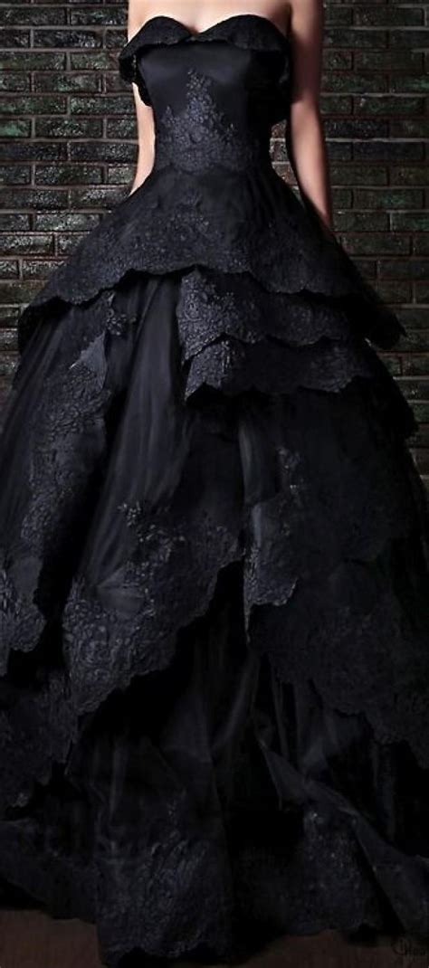 Gothic Wedding Stunning Black Wedding Gown 2029334 Weddbook