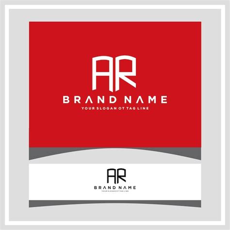 Premium Vector Modern Monogram Initial Letter Ar Logo Design Template