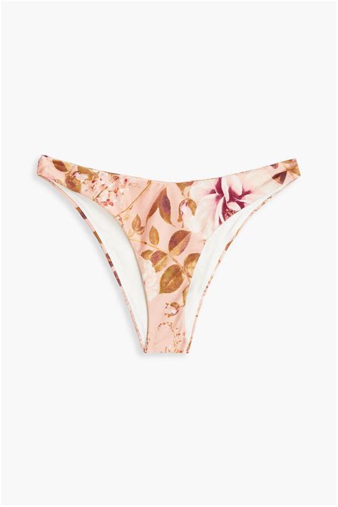 Zimmermann Rosa Floral Print Low Rise Bikini Briefs The Outnet