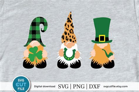 St Patricks Day Svg St Patricks Day Gnomes Irish Gnomes Etsy