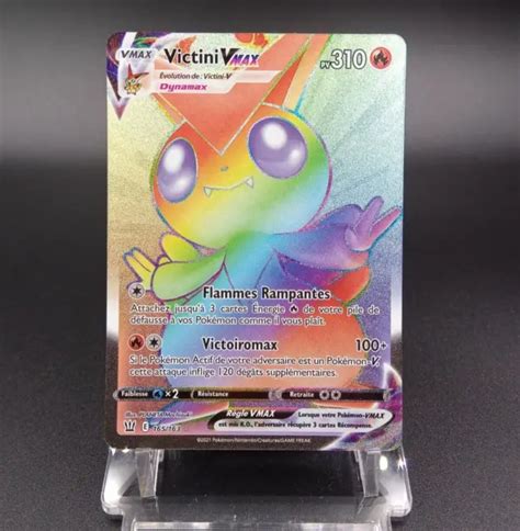 CARTE POKÉMON Victini v max rainbow FR Neuve 165 163 petit