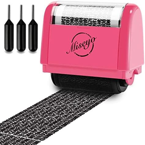 Miseyo Wide Identity Theft Protection Roller Stamp Set Peach