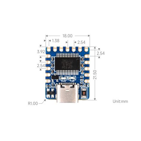 Waveshare USB To UART TTL Mini Communication Module Compact Size