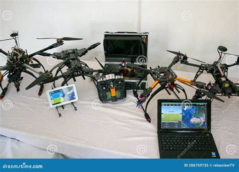 Drone Production Line On Display For The Final Electronic Static Test Editorial Image Image Of