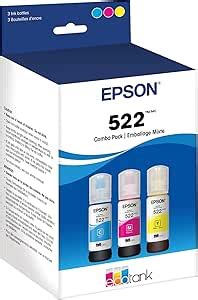 Epson T522 EcoTank Paquete Combinado De Tinta De Ultra Alta Capacidad