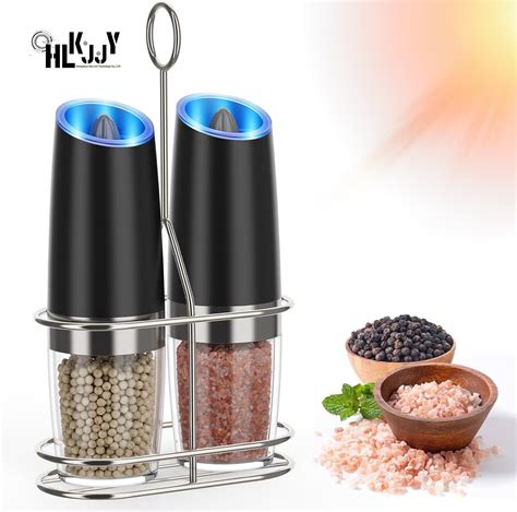 HLKJJY Electric Gravity Salt Pepper Grinder Set Walmart