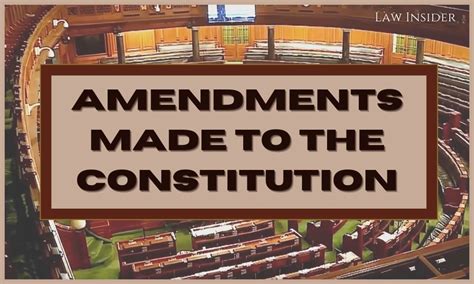 How are Amendments made to the Constitution? - LAW INSIDER INDIA ...