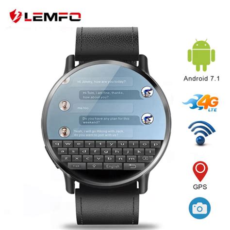 LEMFO LEM X 4G LTE Smart SIM Watch Phone Android 7 1 2 03 Polegadas De