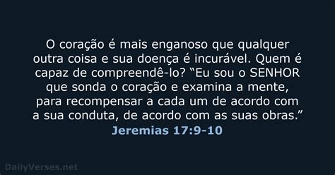 Jeremias 17 9 10 Versículo da Bíblia NVI DailyVerses net