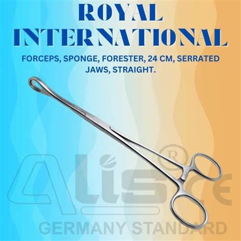 Stainless Steel Forceps Sponge Forester Cm Serrated Jaws