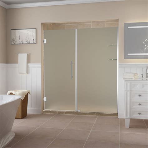 Aston Belmore Gs 57 25 58 25 X 72 Inch Frameless Hinged Shower Door W